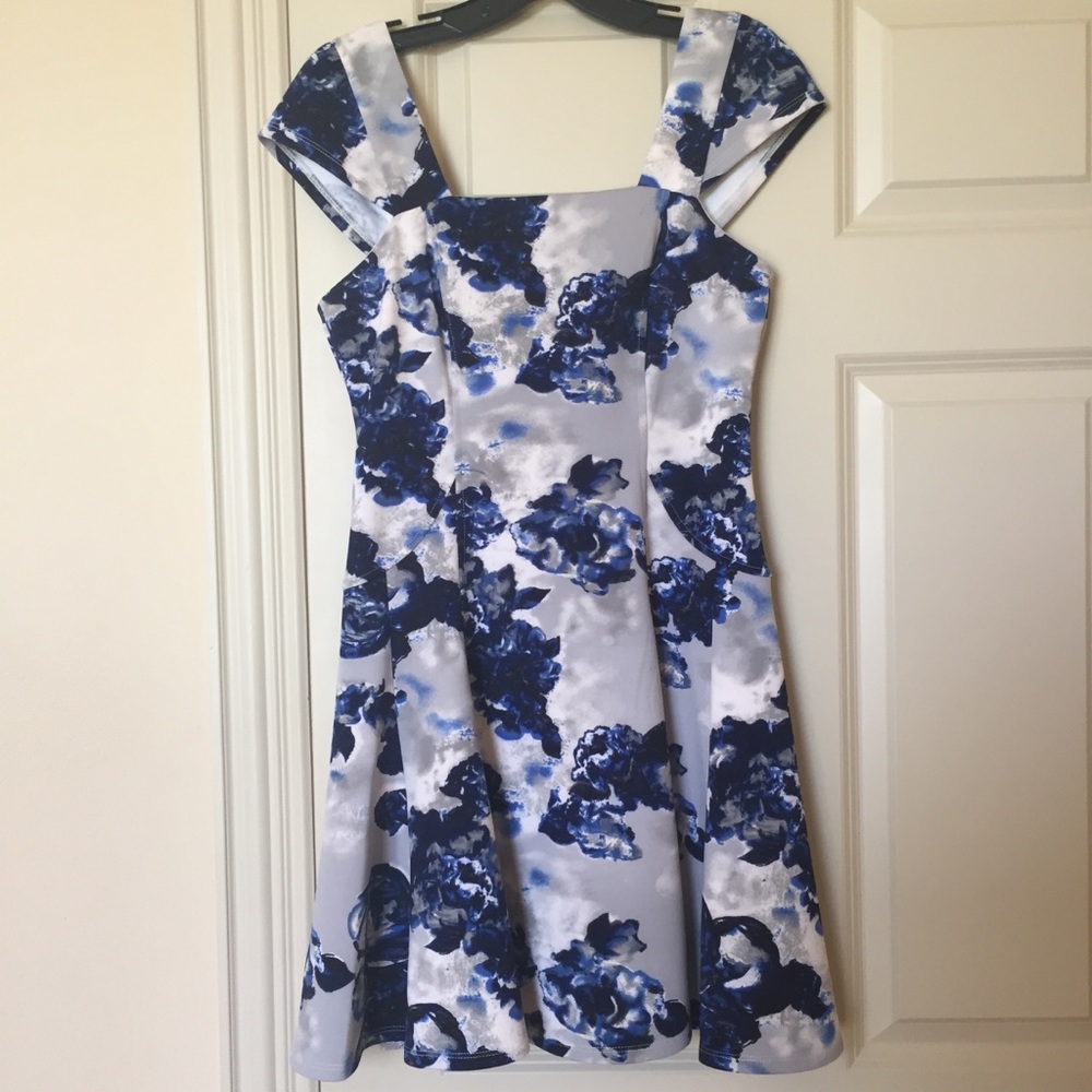 BCBGneration Navy Sea Flare Dress